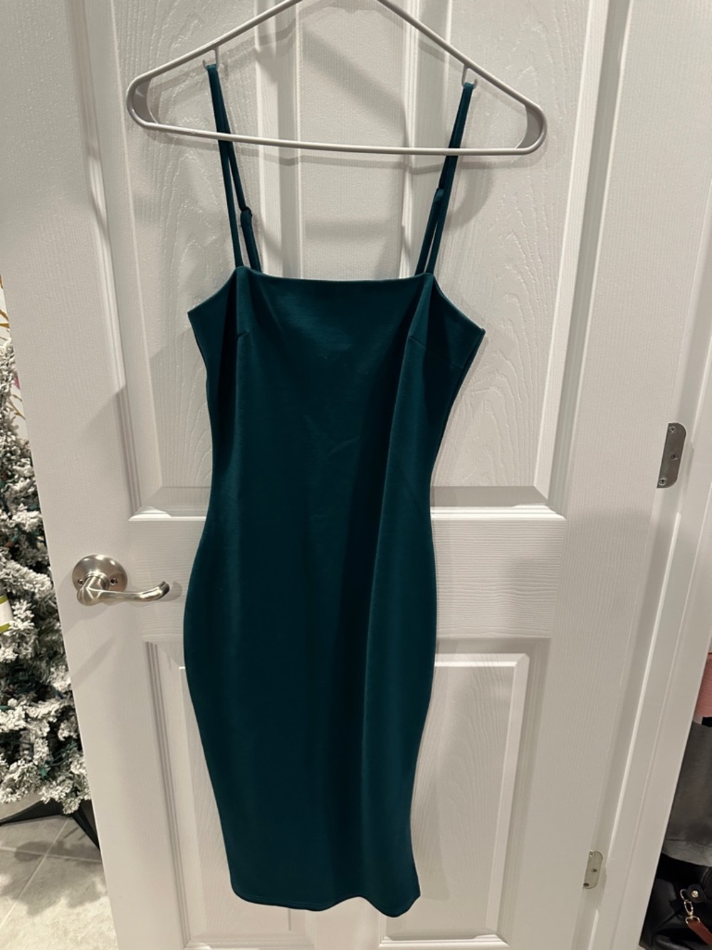 Lulu's Dark Teal Midi Slip Dress
